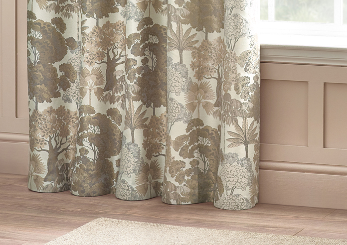 Woodlands Eyelet, Natural - Ready Made Curtains - Image 6